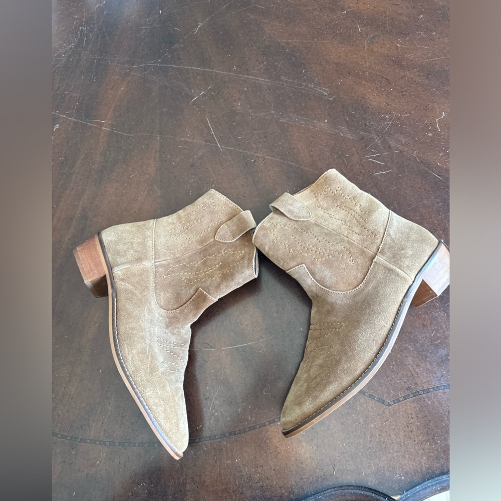 Mango leather boots